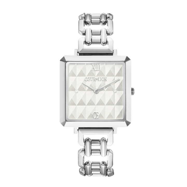 Coeur De Lion Silver Iconic Cube Spikes Statement watch - MococoCoeur De Lion7660/74 - 17174251588335589Watches and Accessories
