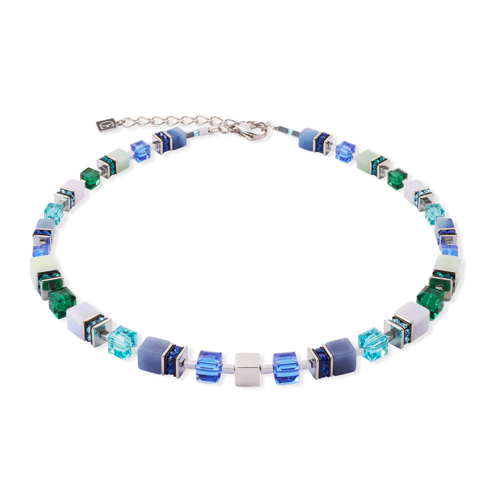 Coeur De Lion Silver Ocean Geocube&reg; Precious Statement Necklace image
