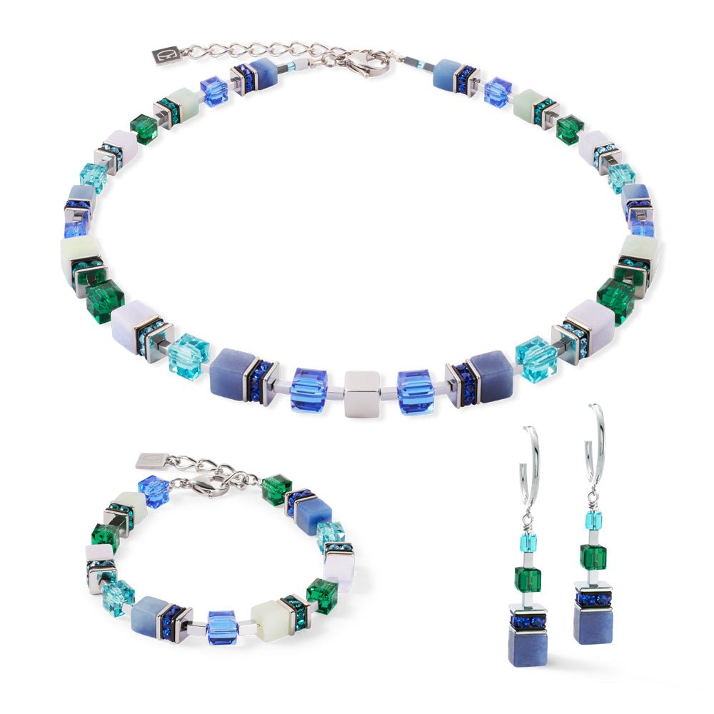 Coeur De Lion Silver Ocean Geocube® Precious Statement Necklace - MococoCoeur De Lion3039/10-07054251588343621Necklaces