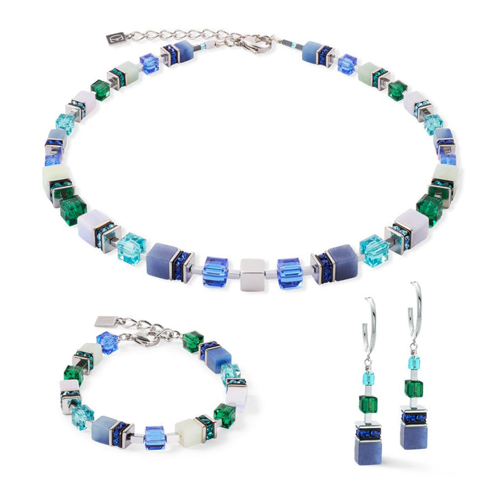 Coeur De Lion Silver Ocean Geocube® Precious Statement Necklace - MococoCoeur De Lion3039/10-07054251588343621Necklaces