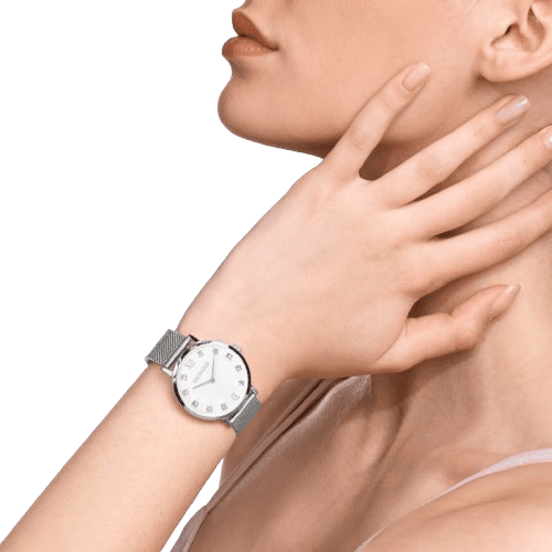 Coeur De Lion Silver Round Mother-of-Pearl Milanaise Watch - MococoCoeur De Lion7610/70-17254251588321377Watches and Accessories