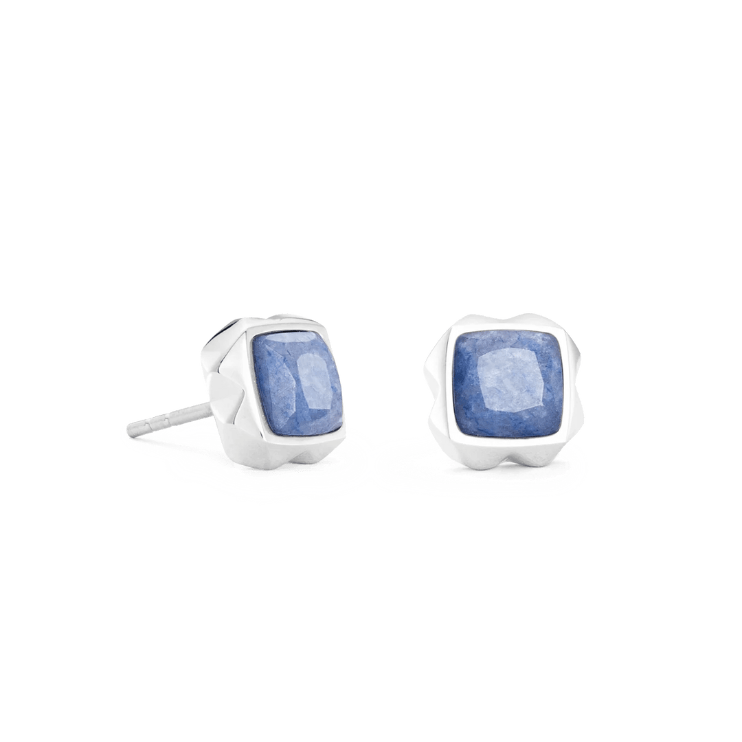 Coeur De Lion Silver Spikes Square Blue Aventurine Earrings - MococoCoeur De Lion1200/21 - 07174251588335725Earrings