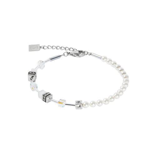 Coeur De Lion Silver - White GeoCUBE® Mini Fusion Pearls Bracelet - MococoCoeur De Lion4087/30-14174251588344093Bracelet