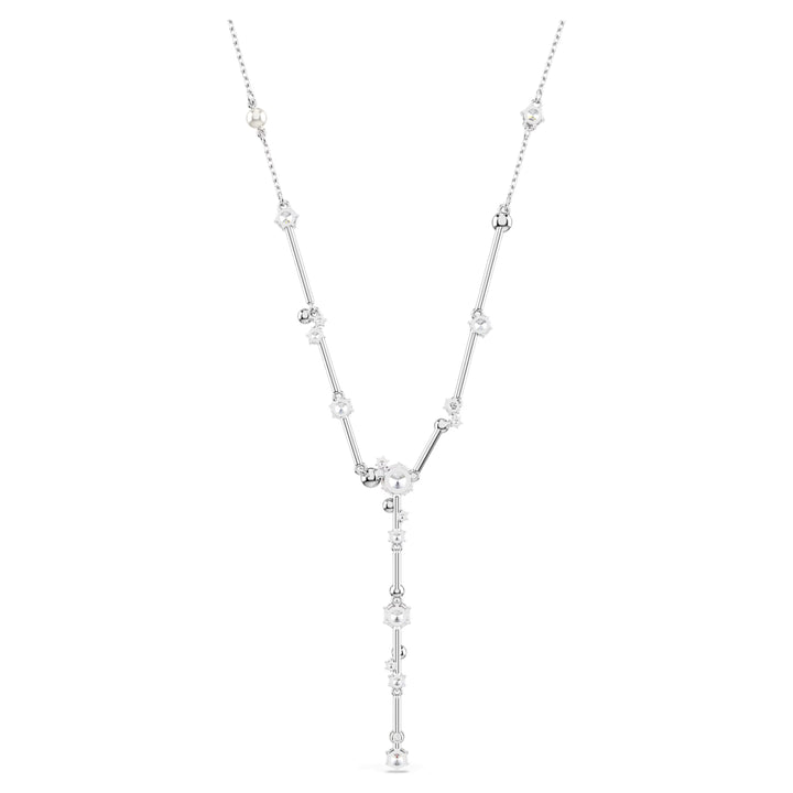 Swarovski Silver Constella Round Cut Y Necklace
