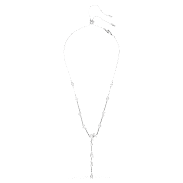 Swarovski Constella Round Cut Y Necklace Rhodium-Plated