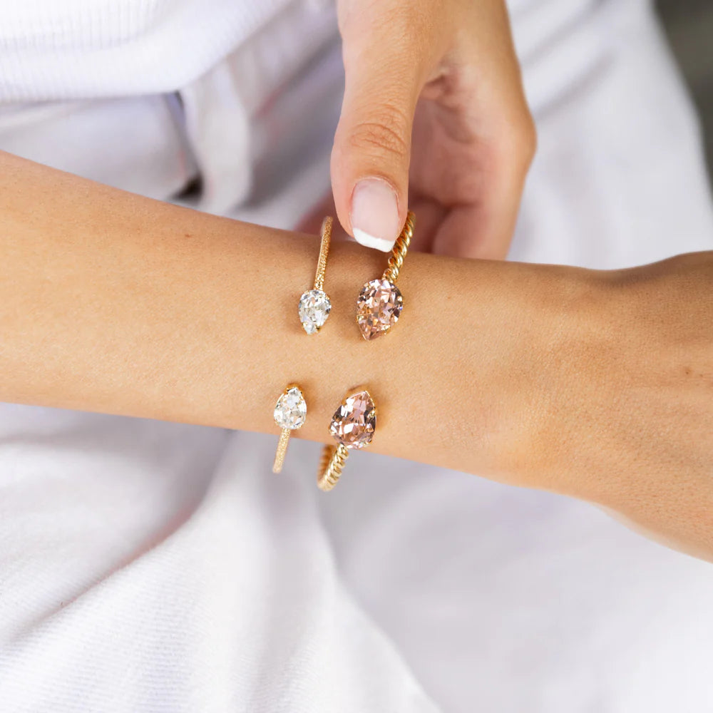 Caroline Svedbom Gold Petite Drop Crystal Bracelet