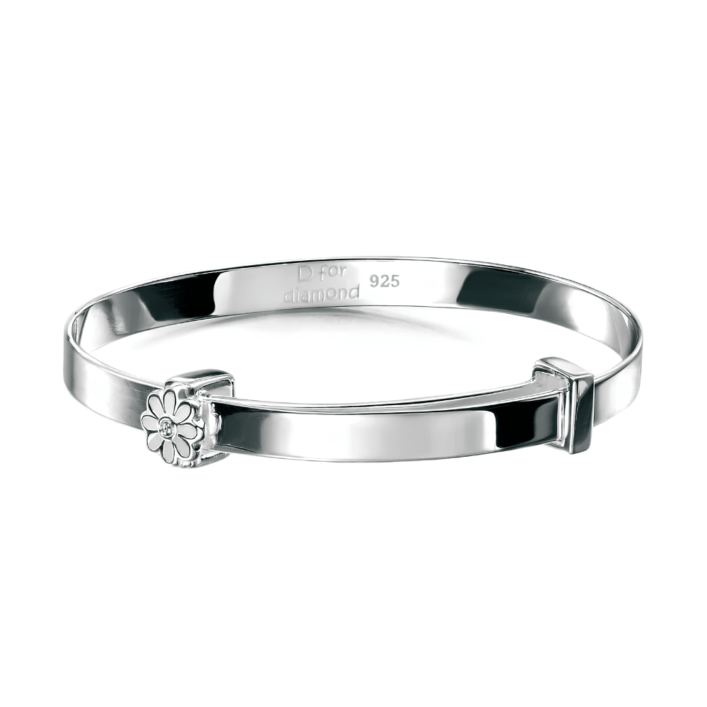 D For Diamond Silver Children's Expanding Daisy Bangle - MococoD For DiamondB43165055067196031Bracelets