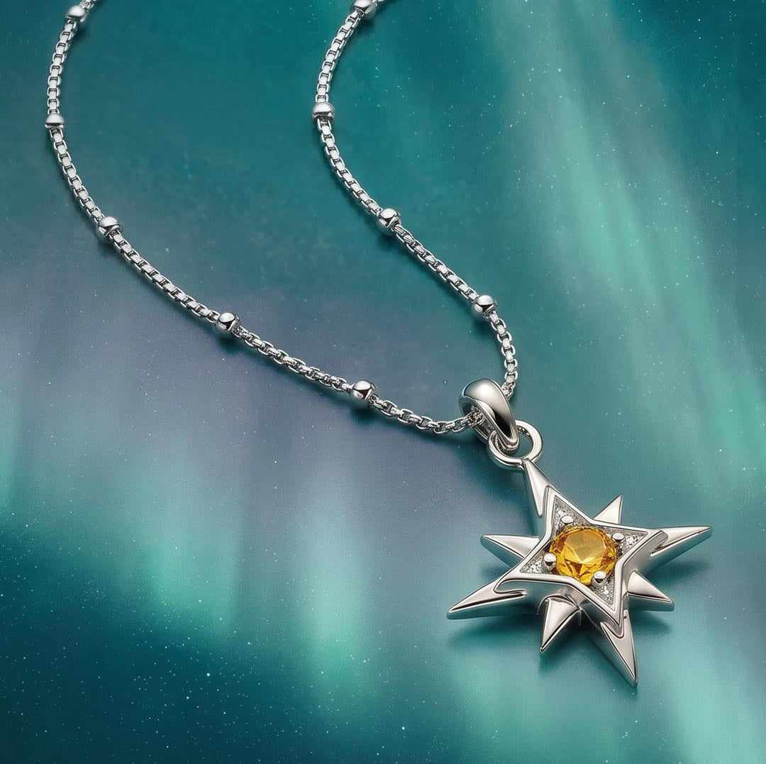 Kit Heath Silver Céleste Aurora Birthstone Necklace