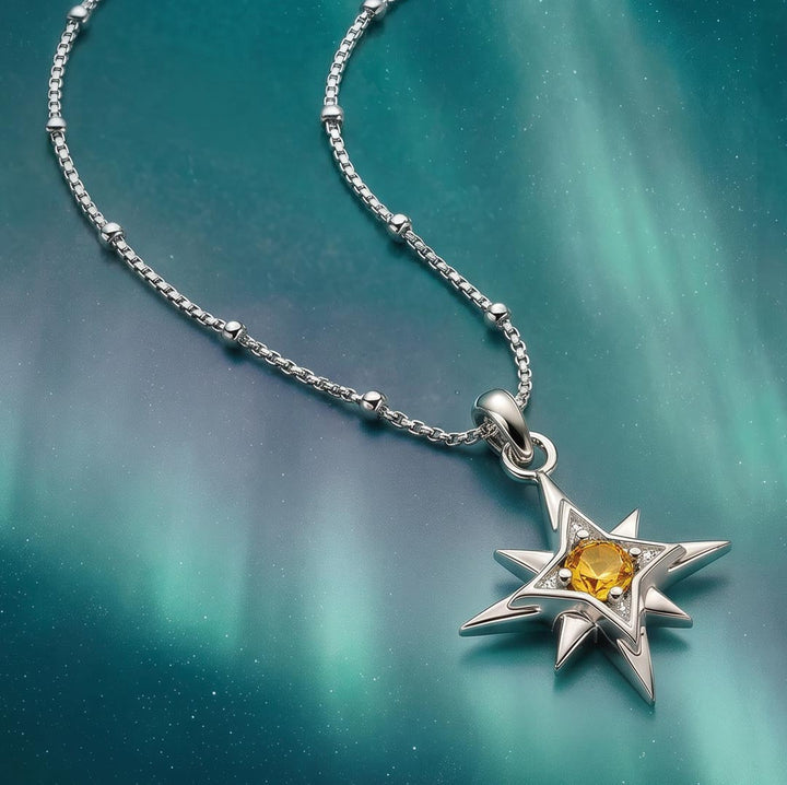 Kit Heath Silver Céleste Aurora Birthstone Necklace