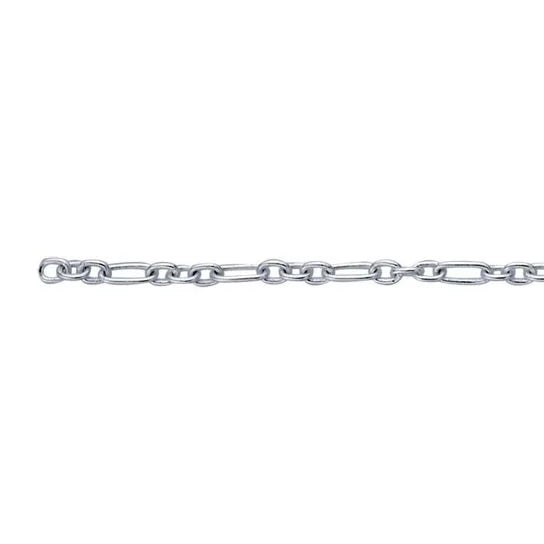 1.5mm Long & Short Sterling Silver Chain, 21cm, Weldable Jewellery Component