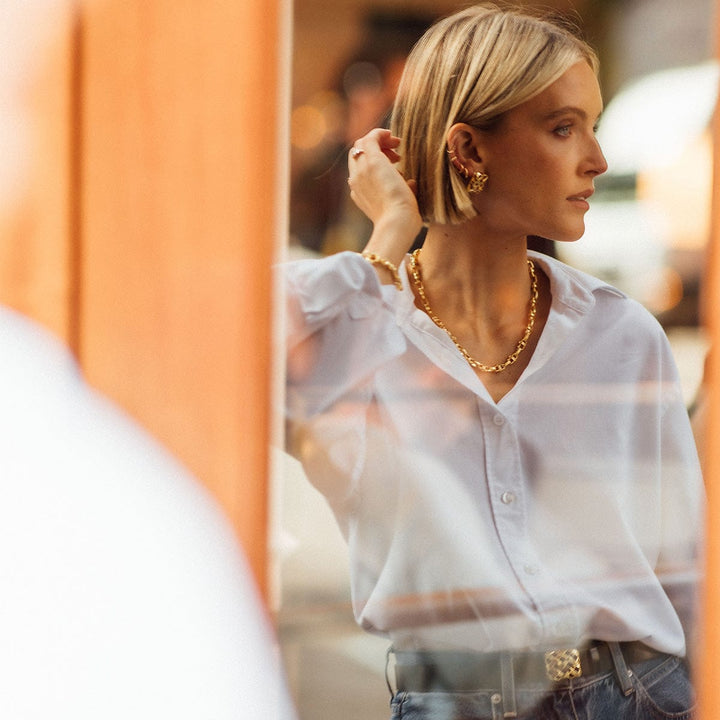 Daisy Chunky Polly Lock Chain Necklace 18ct Gold Plated Brass Statement Jewellery - MococoDaisy LondonSPN10_GPNecklaces