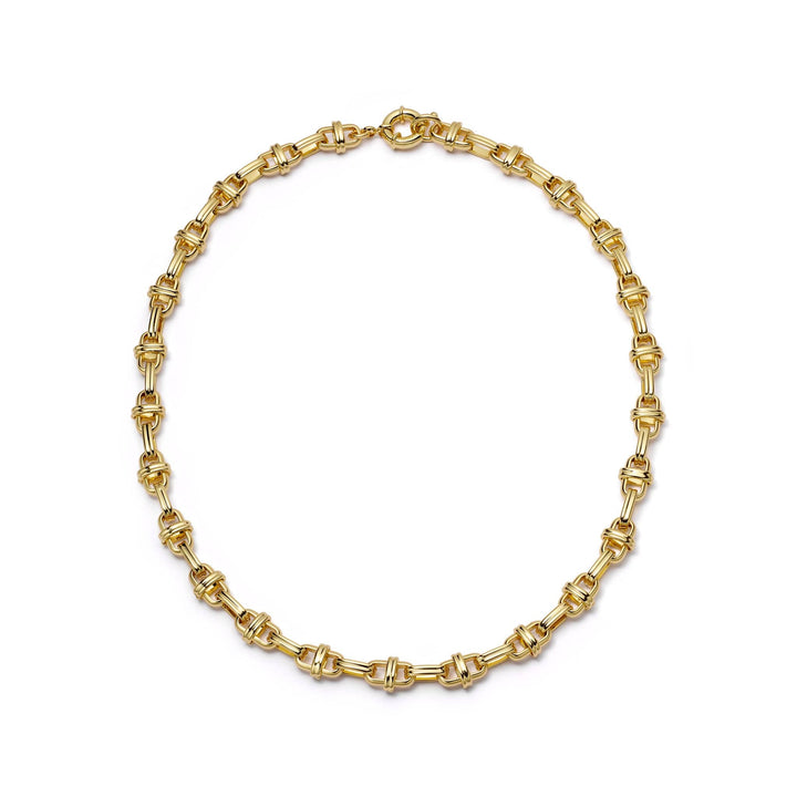 Daisy Chunky Polly Lock Chain Necklace 18ct Gold Plated Brass Statement Jewellery - MococoDaisy LondonSPN10_GPNecklaces