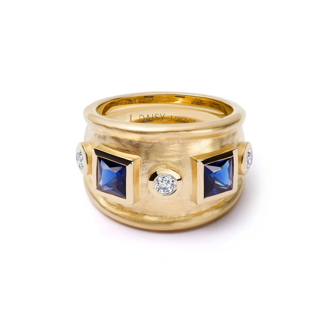 Daisy Chunky Stone Textured Ring - MococoDaisy LondonSSR09_GP_XS5056104130599Rings