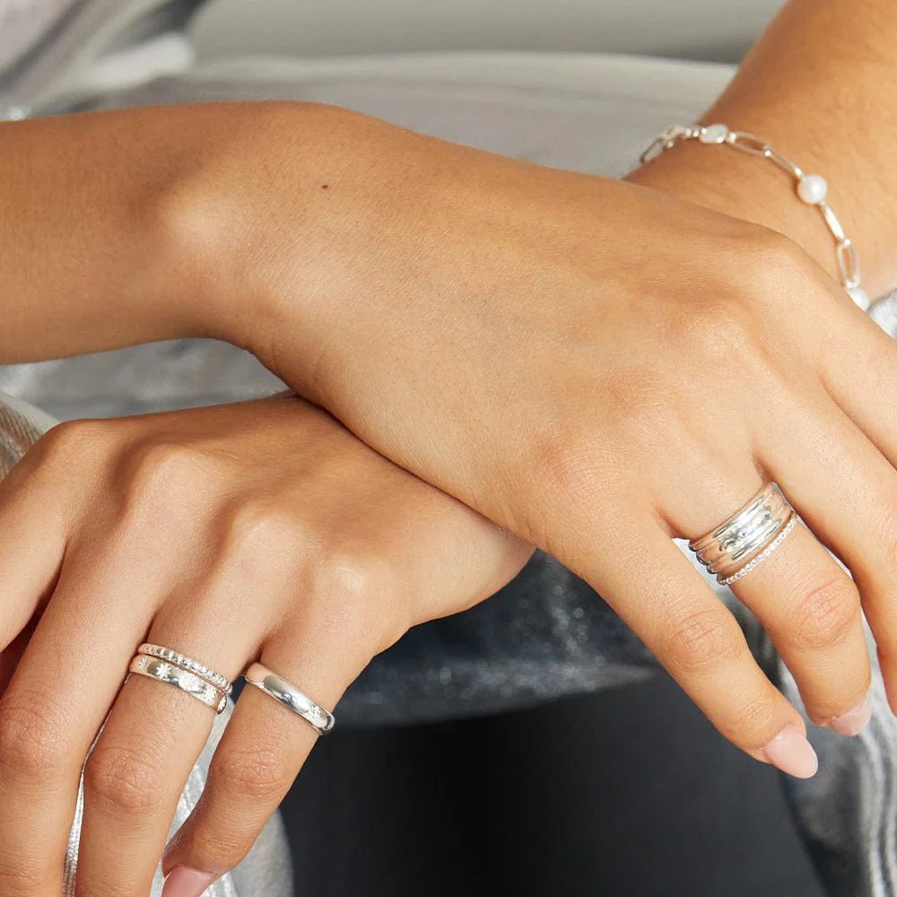 Daisy Dainty Crystal Stacking Ring - MococoDaisy LondonFGR03_SLV_XS5056104125892Rings