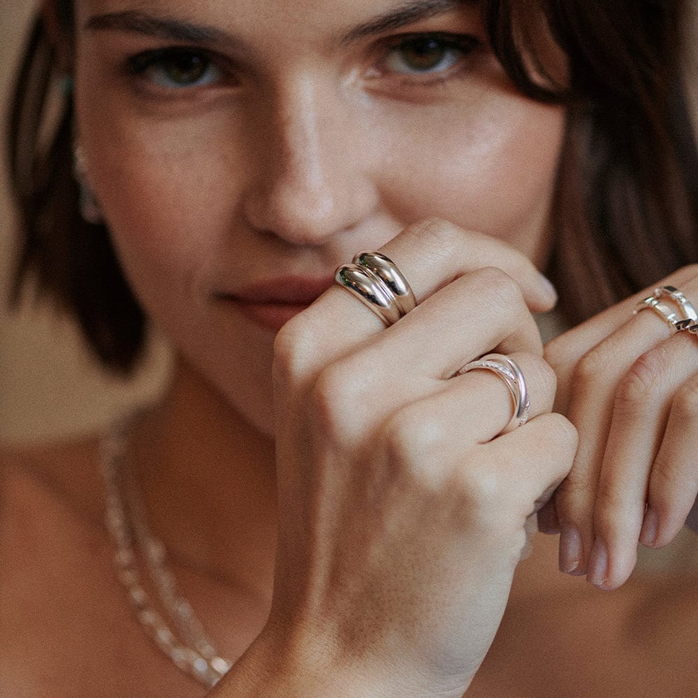 Daisy Estée Lalonde Dome Ring - MococoDaisy London4ELSR26_SLV_XS5056104142059Rings