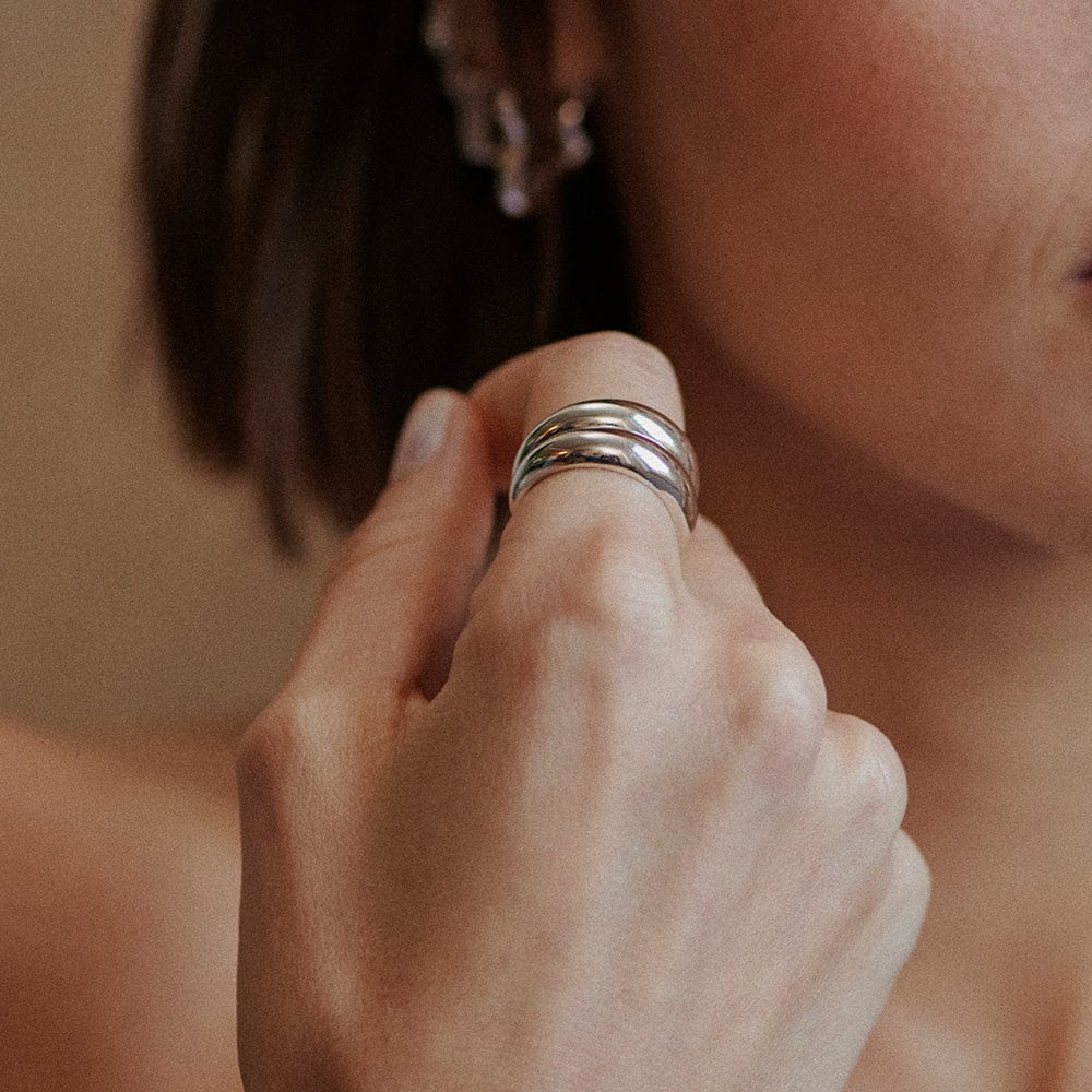 Daisy Estée Lalonde Dome Ring - MococoDaisy London4ELSR26_SLV_XS5056104142059Rings