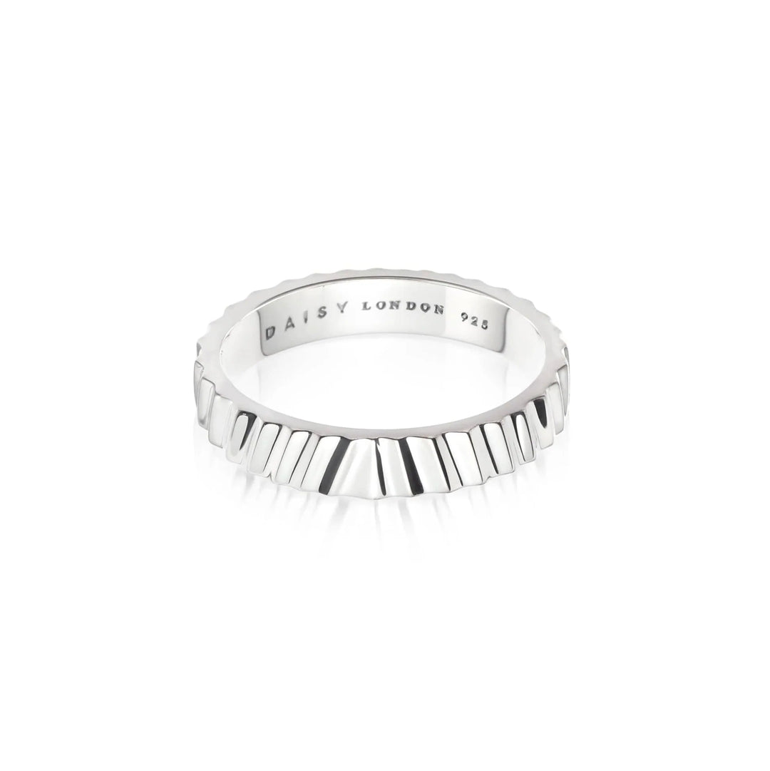 Daisy Estée Lalonde Sunburst Chunky Stacking Ring - MococoDaisy LondonELSR10_SLVRings