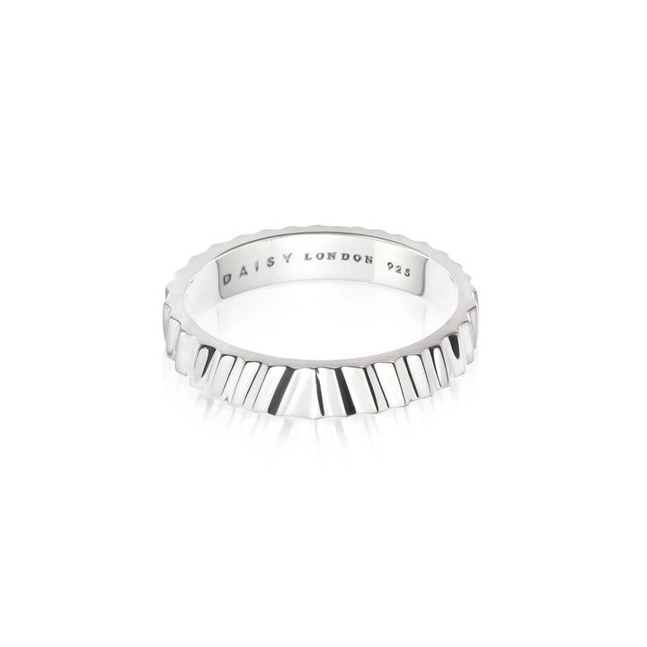 Daisy Estée Lalonde Sunburst Chunky Stacking Ring - MococoDaisy LondonELSR10_SLVRings