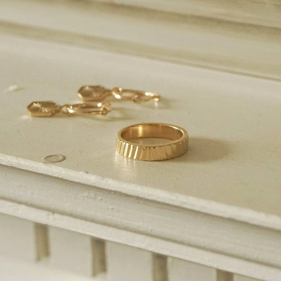 Daisy Estée Lalonde Sunburst Chunky Stacking Ring - MococoDaisy LondonELSR10_SLVRings