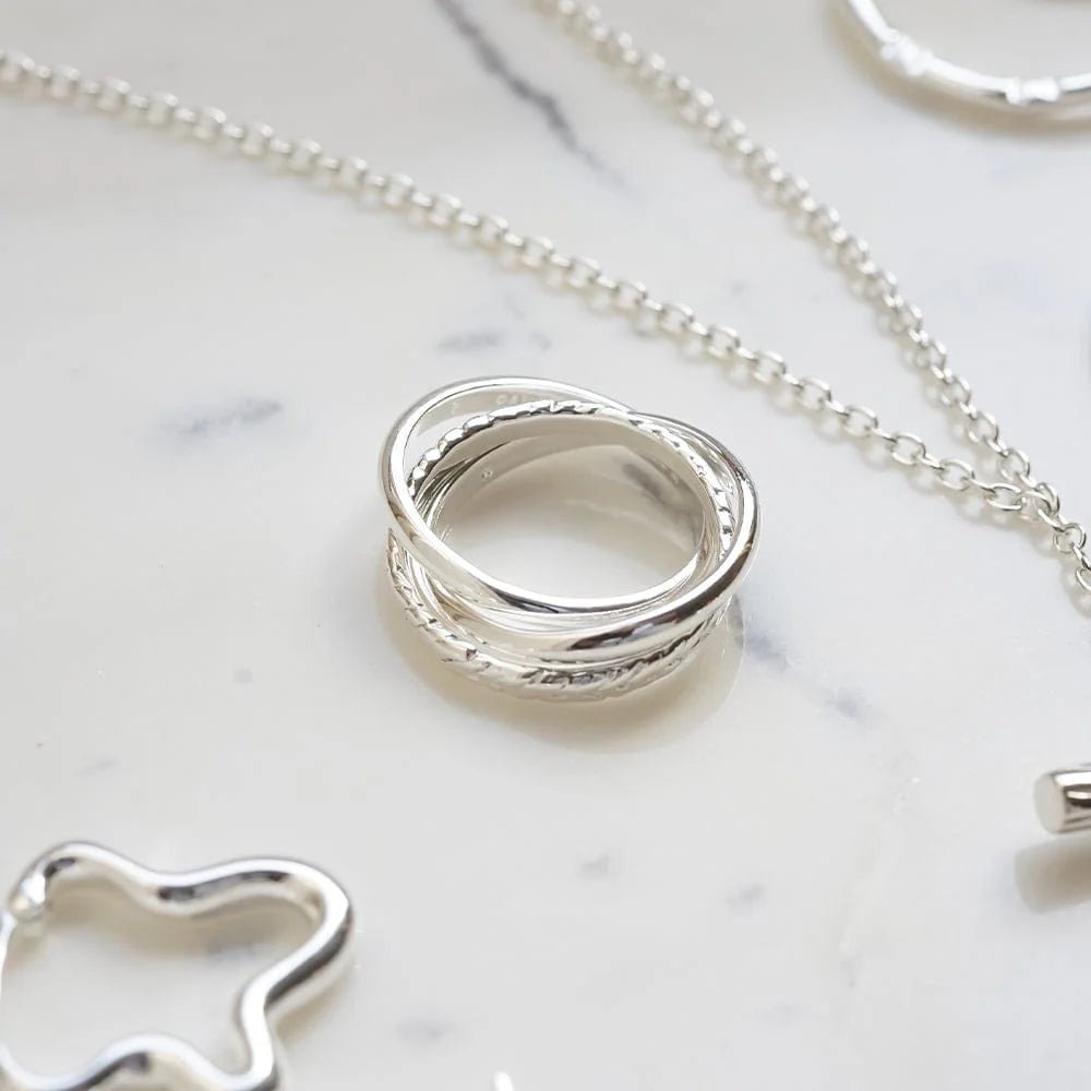 Daisy Estée Lalonde Trinity Ring - MococoDaisy London2ELSR11_SLV_XS5056104141434Rings
