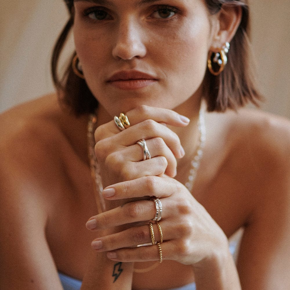 Daisy Estée Lalonde Trinity Ring - MococoDaisy London2ELSR11_SLV_XS5056104141434Rings