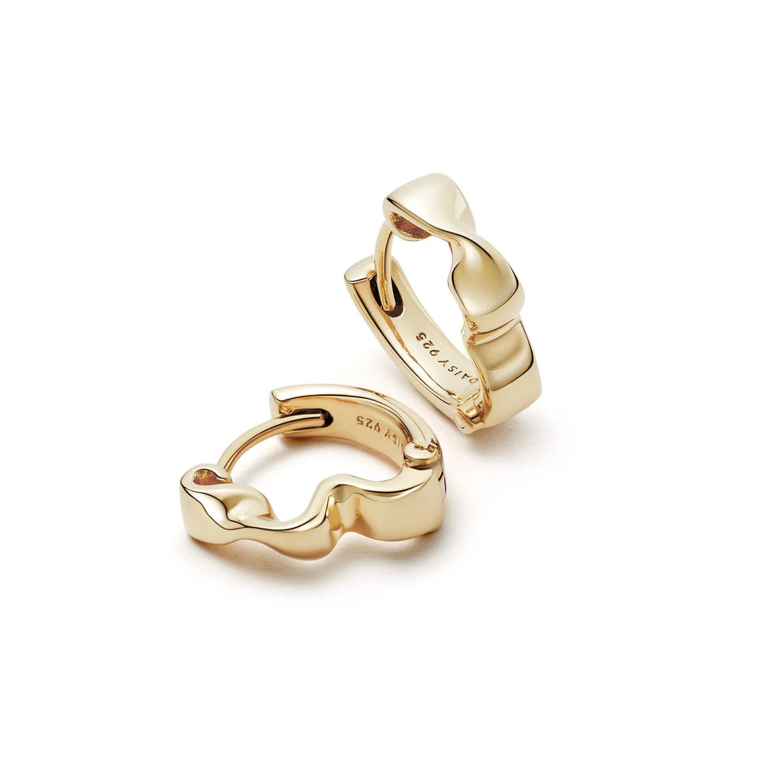 Daisy London 18ct Gold Estee Lalonde Flow Huggie Hoop Earrings - MococoDaisy London3ELE30_GPEarrings