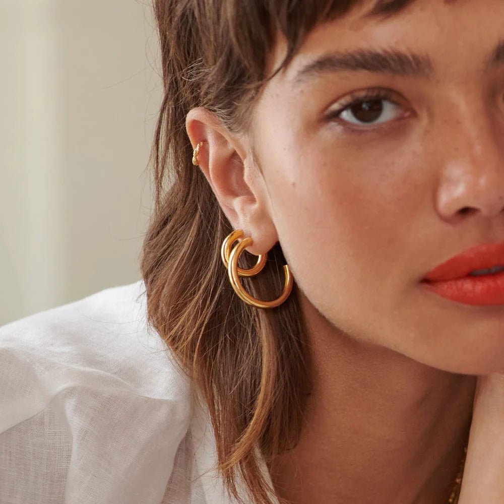 Daisy London 18ct Gold Maxi Bold Hoop Earrings - MococoDaisy LondonE3118_GP5056104124147Earrings
