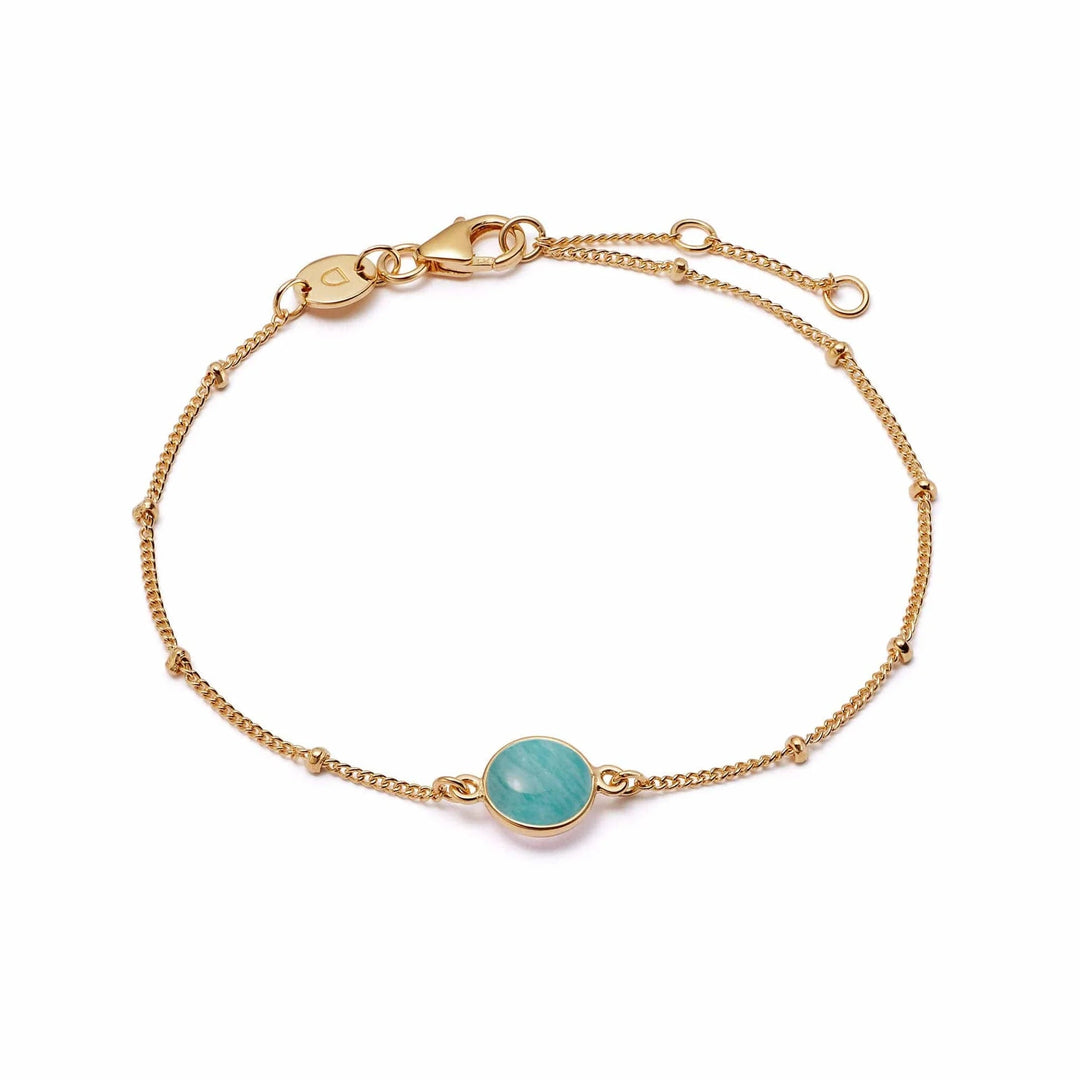 Daisy London 18ct Gold Plate Amazonite Healing Stone Bracelet - MococoDaisy LondonHBR1003_GP5056104103258Bracelets