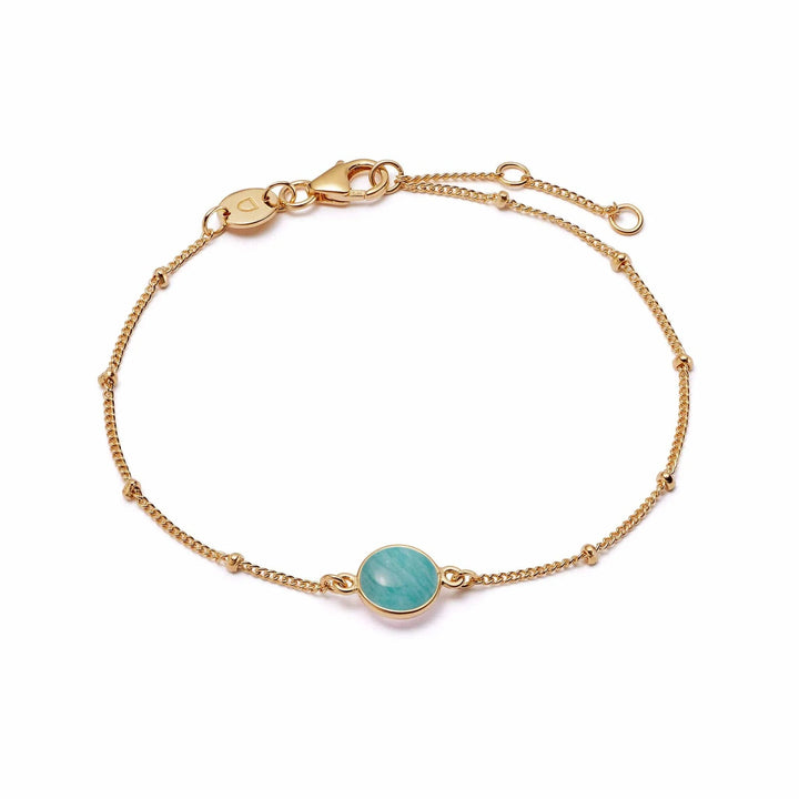 Daisy London 18ct Gold Plate Amazonite Healing Stone Bracelet - MococoDaisy LondonHBR1003_GP5056104103258Bracelets
