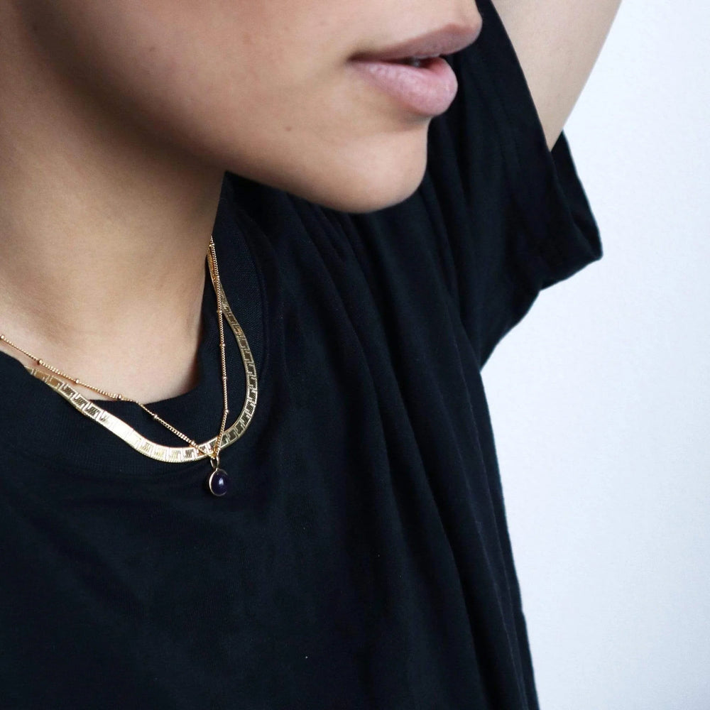 Daisy London 18ct Gold Plate Amethyst Healing Stone Necklace - MococoDaisy LondonHN1002_GP5056104103593Necklaces