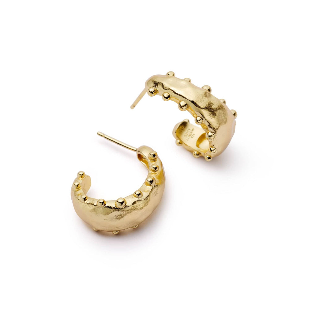 Daisy London 18CT Gold Plate Amulet Bobble Hoop Earrings 