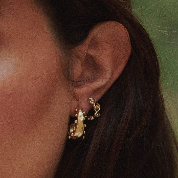 Daisy London 18CT Gold Plate Amulet Bobble Hoop Earrings - MococoDaisy LondonSE21_GP5056104135426Earrings