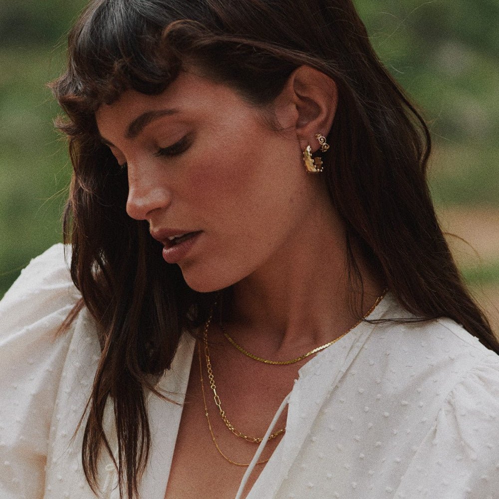 Daisy London 18CT Gold Plate Amulet Bobble Hoop Earrings - MococoDaisy LondonSE21_GP5056104135426Earrings