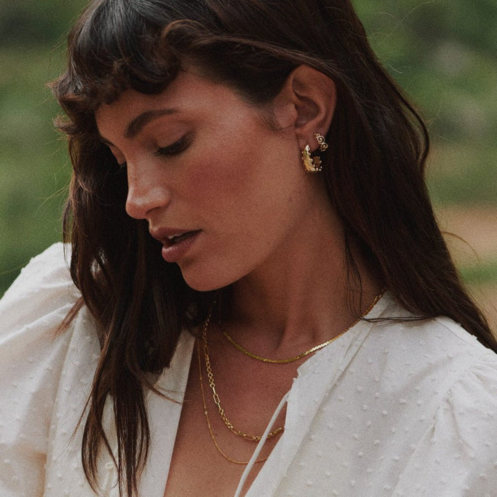 Daisy London 18CT Gold Plate Amulet Bobble Hoop Earrings - MococoDaisy LondonSE21_GP5056104135426Earrings