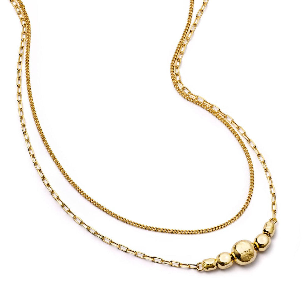 Daisy London 18CT Gold Plate Amulet Bobble Layered Necklace 