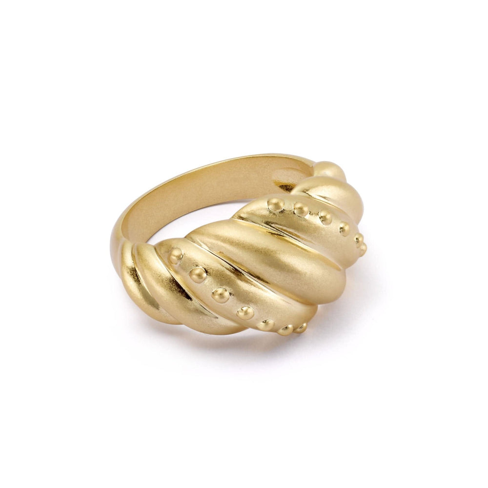 Daisy London 18CT Gold Plate Amulet Dome Ring 