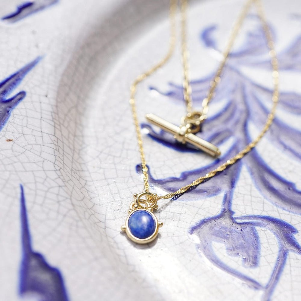 Daisy London 18CT Gold Plate Amulet Lapis Necklace - MococoDaisy LondonSN22_GP5056104135549Necklace