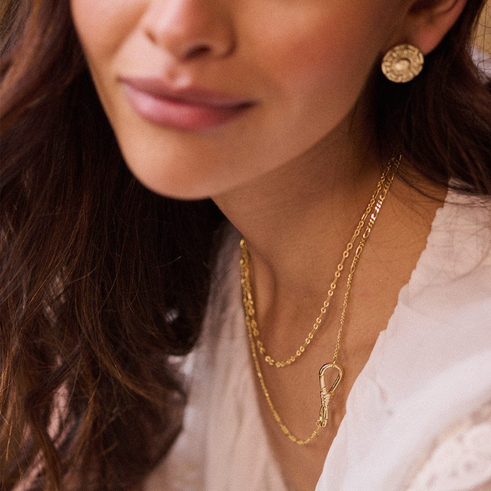 Daisy London 18CT Gold Plate Apollo Carabiner Chain Necklace 1