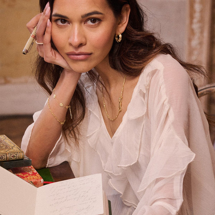 Daisy London 18CT Gold Plate Apollo Large Hoop 3