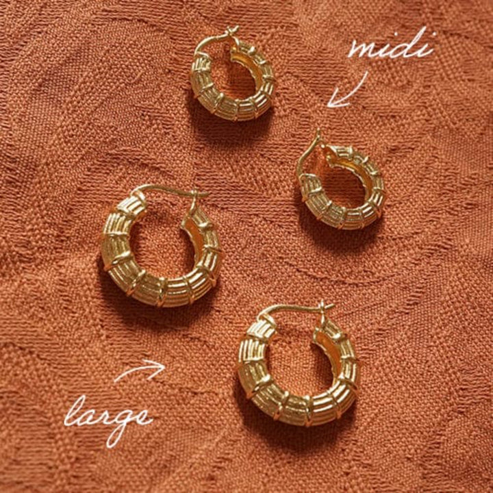 Daisy London 18CT Gold Plate Apollo Large Hoop 4