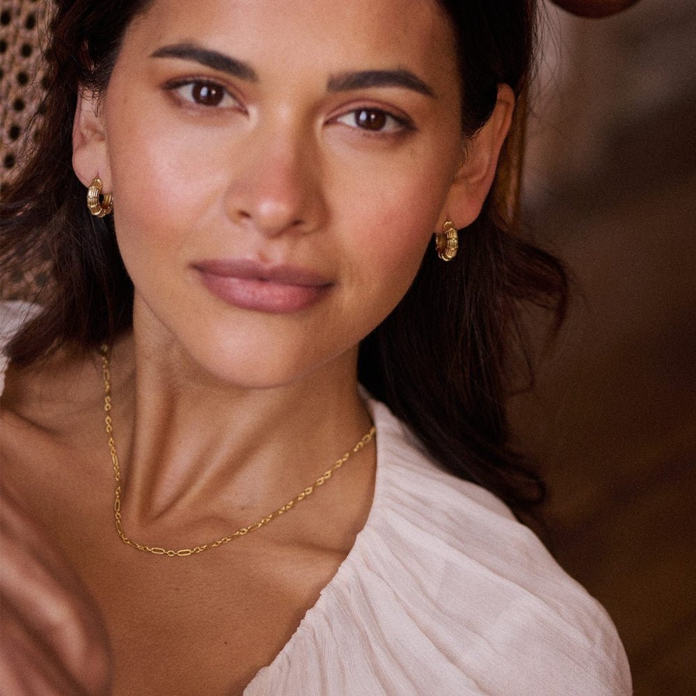 Daisy London 18CT Gold Plate Apollo Midi Hoops - MococoDaisy LondonRE01_GP5056104133620Earrings