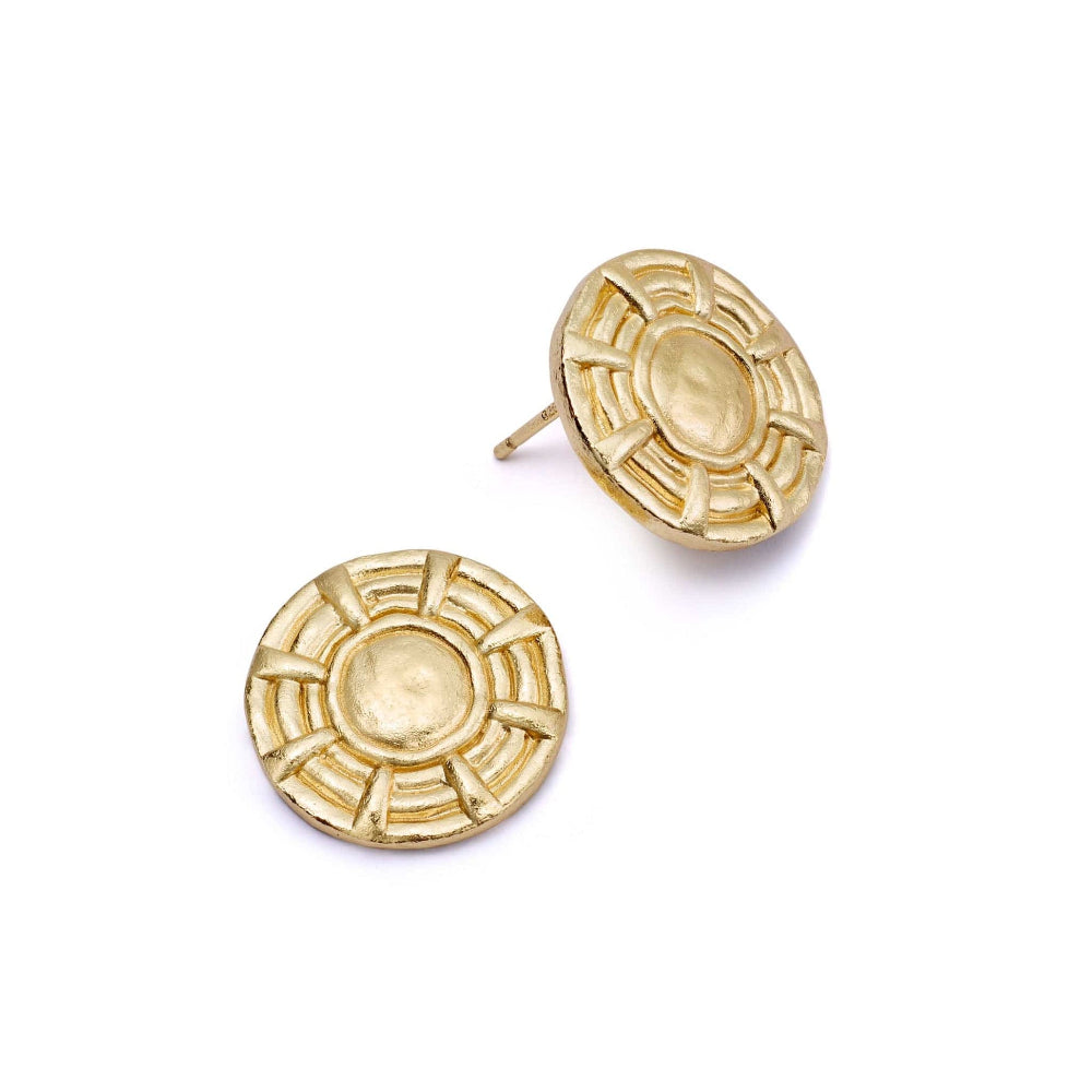 Daisy London 18CT Gold Plate Apollo Oversized Stud Earrings 