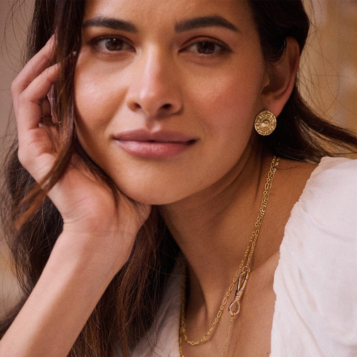 Daisy London 18CT Gold Plate Apollo Oversized Stud Earrings - MococoDaisy LondonRE04_GP5056104133682Earrings