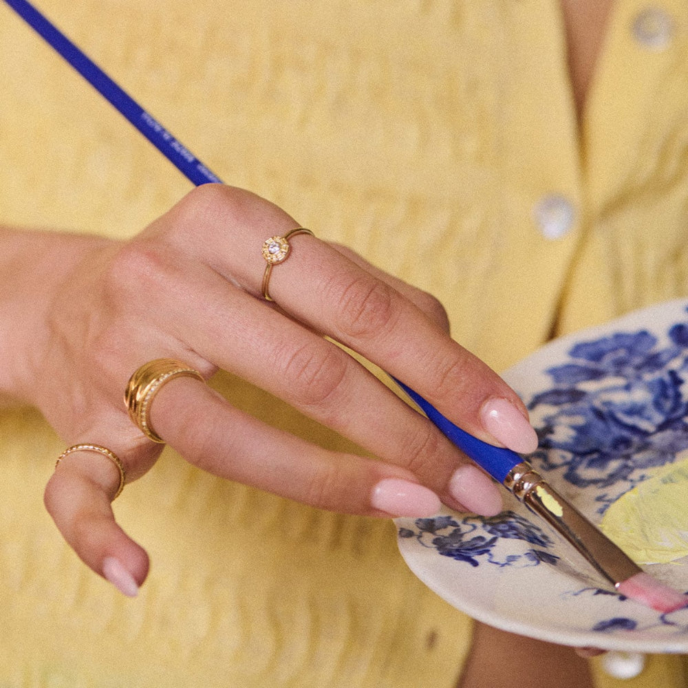 Daisy London 18CT Gold Plate Apollo Sparkle Ring image 2