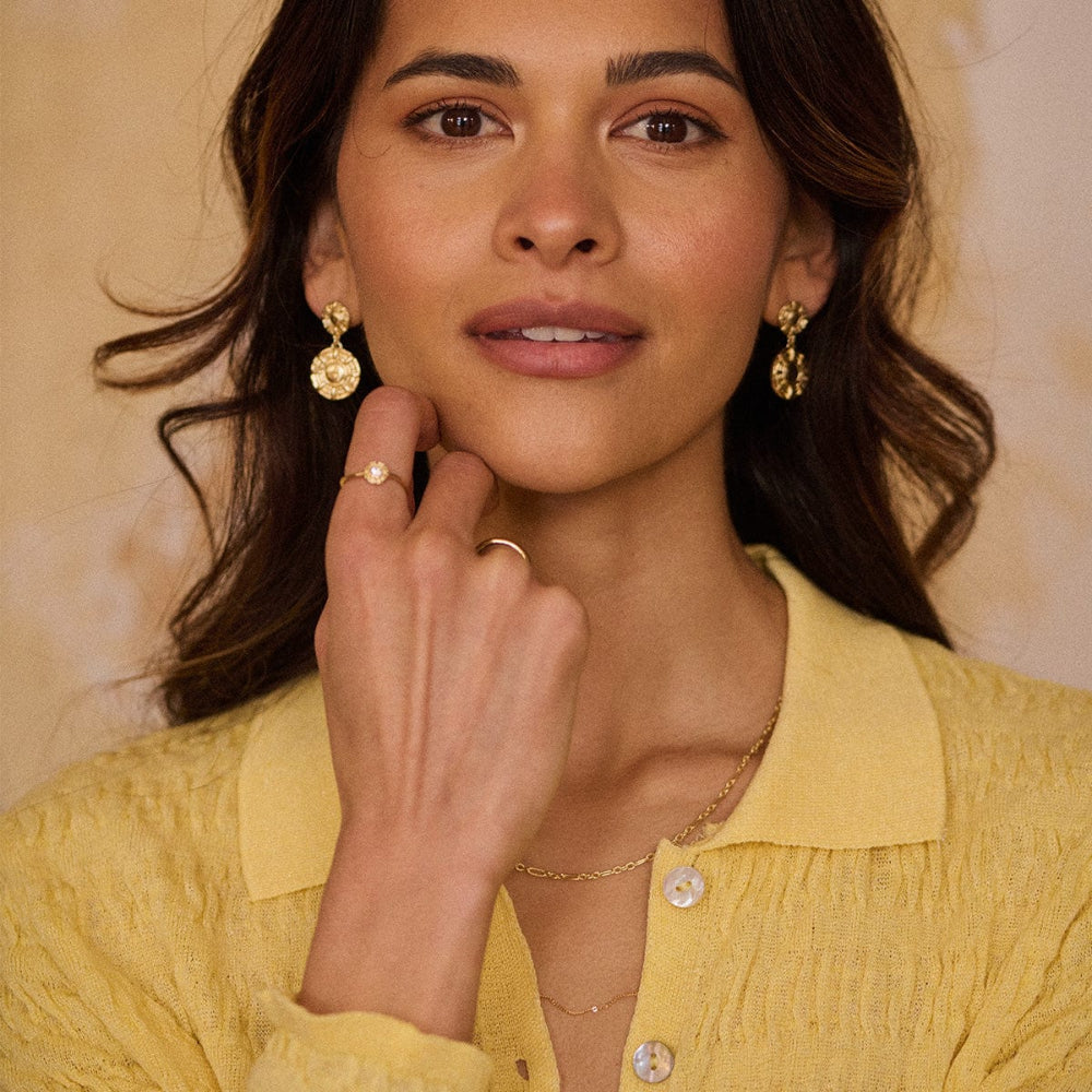 Daisy London 18CT Gold Plate Apollo Sparkle Ring image 3