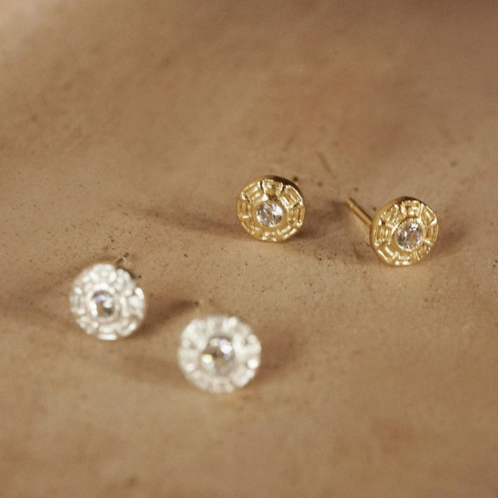 Daisy London 18CT Gold Plate Apollo Sparkle Stud Earrings image 5