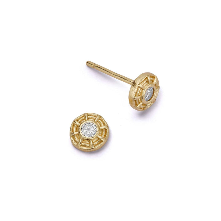 Daisy London 18CT Gold Plate Apollo Sparkle Stud Earrings image