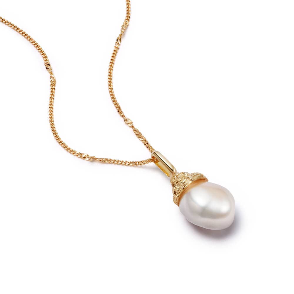 Daisy London 18ct Gold Plate Baroque Pearl Shell Necklace - MococoDaisy LondonSN12_GPNecklaces