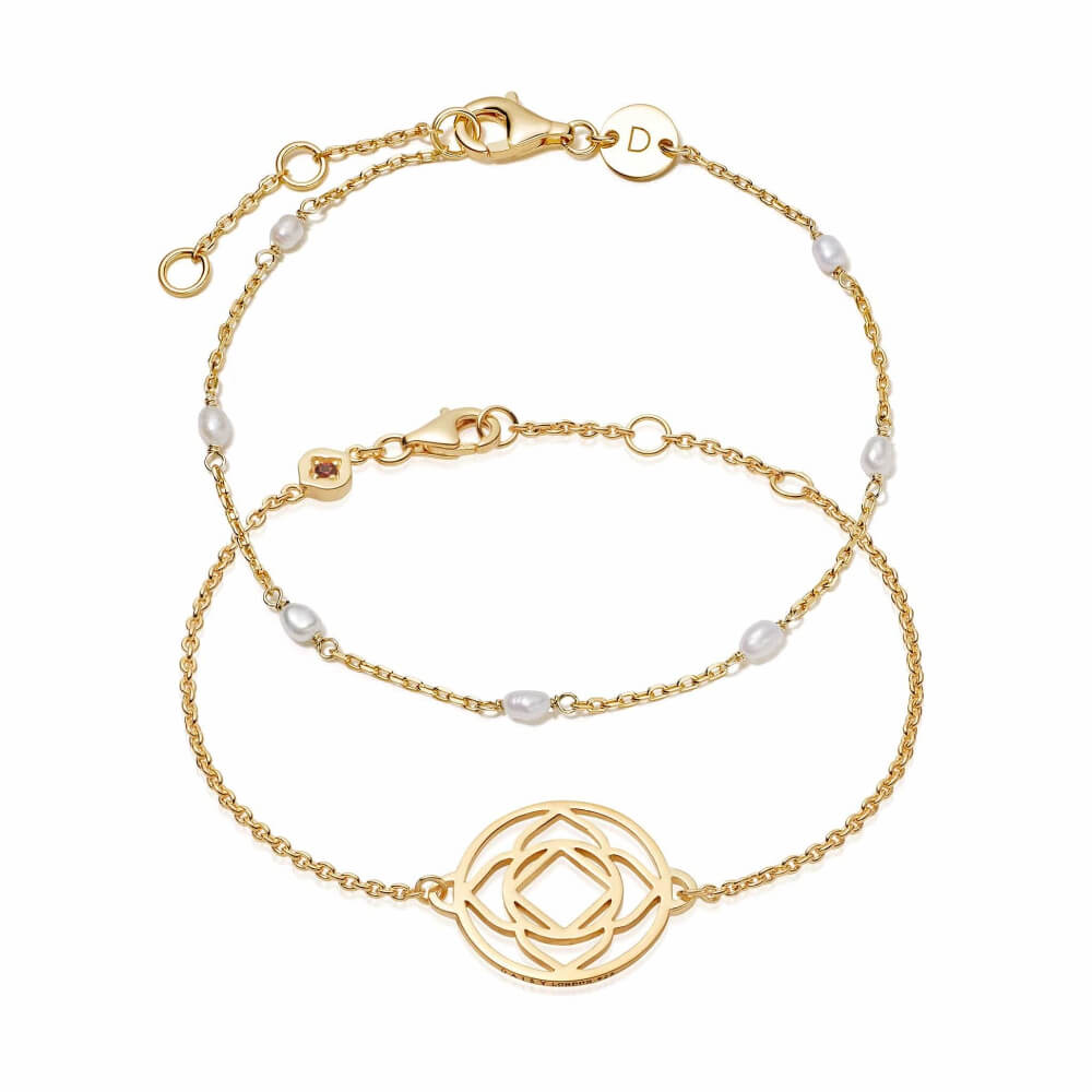 Daisy London 18ct Gold Plate Base Chakra Bracelet Stack - MococoDaisy LondonGSET130_GPBracelets