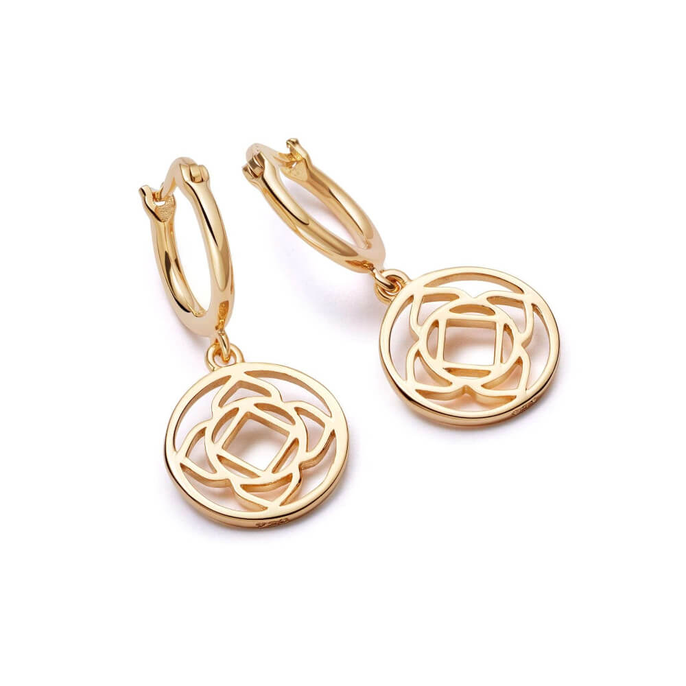 Daisy London 18ct Gold Plate Base Stability Chakra Earrings - MococoDaisy LondonECHK2001Earrings